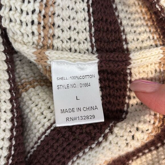 Miou Muse The Goldie Stripped Halter Dress Size L - Picture 9 of 10